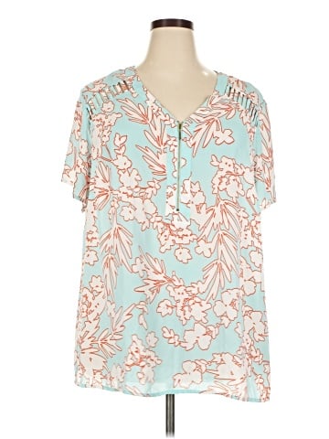 Worthington Short Sleeve Blouse (view 1)