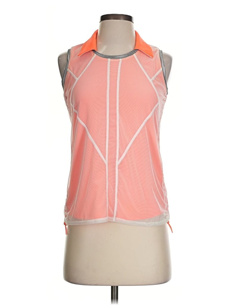 Lucky In Love Tank Top Orange Halter Neckline Tops
