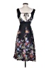 Single Dress 100% Polyester Paisley Black Casual Dress Size P (petite) - photo 2
