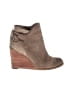 Hinge 100% Leather Tan Wedges Size 8 1/2 - photo 1