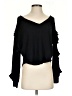 Pilcro Black Long Sleeve Top Size S - photo 1