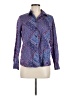 Foxcroft 100% Cotton Paisley Blue Long Sleeve Button-Down Shirt Size 6 - photo 1