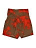 Rules of Etiquette Print Brown Khaki Shorts Size S - photo 1