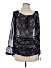 Jolt 100% Polyester Black 3/4 Sleeve Blouse Size XS - photo 1