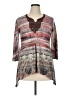 One World Gray 3/4 Sleeve Blouse Size XL - photo 1