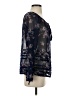 Jolt 100% Polyester Black 3/4 Sleeve Blouse Size XS - photo 4
