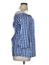 Do & Be 100% Cotton Blue 3/4 Sleeve Blouse Size M - photo 4