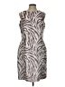 Anne Klein Animal Print Silver Gray Cocktail Dress Size 12 - photo 1