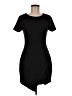 Aqua 100% Polyester Solid Black Casual Dress Size M - photo 1