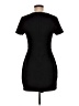 Aqua 100% Polyester Solid Black Casual Dress Size M - photo 2