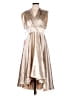 JJ's House Metallic Tan Cocktail Dress Size S (estimated) - photo 1