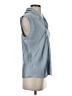 Renee C. Blue Sleeveless Blouse Size S - photo 4