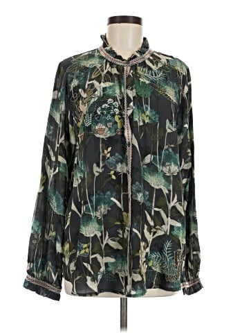 Johnny Was Long Sleeve Silk Top (view 1)