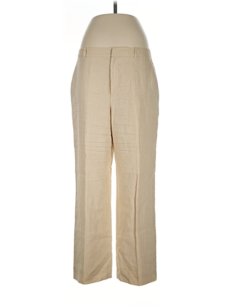 Pre-owned Chaps Linen Pants In Tan