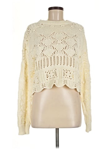 Flat White Pullover Sweater (view 1)