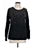 Pam & Gela 100% Cotton Stars Black Pullover Sweater Size L - photo 1