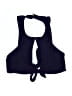 Robin Piccone Solid Blue Swimsuit Top Size S - photo 2