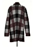 Tahari Plaid Burgundy Coat Size S - photo 2