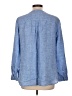Talbots 100% Linen Blue Long Sleeve Blouse Size L - photo 2