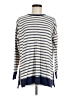 Old Navy 100% Cotton Stripes Silver Pullover Sweater Size M - photo 1
