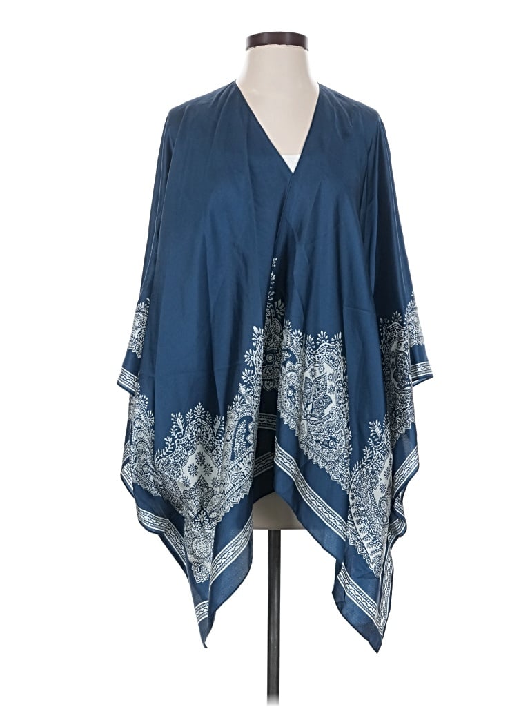 Pre-owned Talbots Poncho In Blue