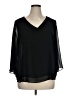 Jennifer Lopez 100% Polyester Black 3/4 Sleeve Blouse Size XL - photo 1