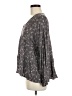 Oddi 100% Rayon Gray Long Sleeve Blouse Size Med - Lg - photo 5