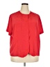 Claudia Richard 100% Polyester Red Short Sleeve Blouse Size 24 - photo 1