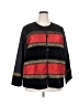 JM Collection Stripes Black Coat Size 2X - photo 1