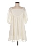 Unbranded 100% Polyester Chevron-herringbone Ivory Casual Dress Size M - photo 1