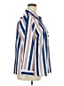 Unbranded 100% Polyester Stripes Blue Long Sleeve Blouse Size 2X - photo 4