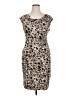 DressBarn Animal Print Tan Cocktail Dress Size 14 Petite - photo 1