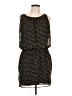Papaya 100% Polyester Tweed Black Casual Dress Size L - photo 1