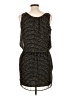 Papaya 100% Polyester Tweed Black Casual Dress Size L - photo 2
