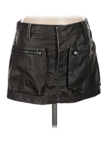 Zara Faux Leather Skirt (view 1)