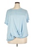 Ideology Blue Short Sleeve Top Size 3X - photo 1