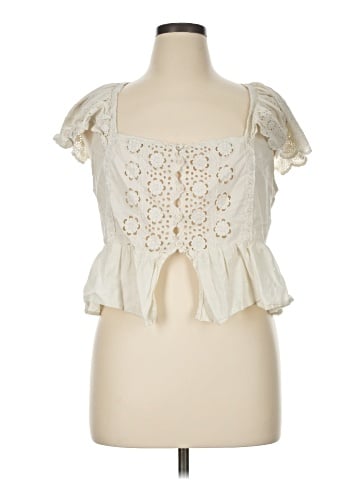 American Eagle Outfitters Short Sleeve Blouse (view 1)
