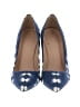 J.Crew 100% Leather Tie-dye Blue Heels Size 8 - photo 2