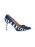 J.Crew 100% Leather Tie-dye Blue Heels Size 8 - photo 1