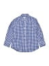Crewcuts 100% Cotton Checkered-gingham Blue Long Sleeve Button-Down Shirt Size 2 - photo 1