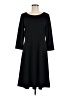 Lands' End Solid Black Casual Dress Size M - photo 1