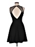 Aqua Solid Black Cocktail Dress Size M - photo 2