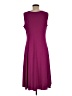 Creation Solid Burgundy Casual Dress Size M - photo 2