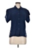 Kenar 100% Silk Blue Short Sleeve Silk Top Size 8 - photo 1