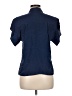 Kenar 100% Silk Blue Short Sleeve Silk Top Size 8 - photo 2