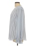 T Tahari Stripes Gray Long Sleeve Blouse Size L - photo 5