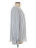 T Tahari Stripes Gray Long Sleeve Blouse Size L - photo 4