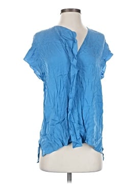 Vince. Short Sleeve Silk Top (view 1)