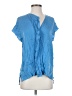 Vince. Blue Short Sleeve Silk Top Size S - photo 1