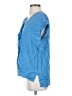 Vince. Blue Short Sleeve Silk Top Size S - photo 5